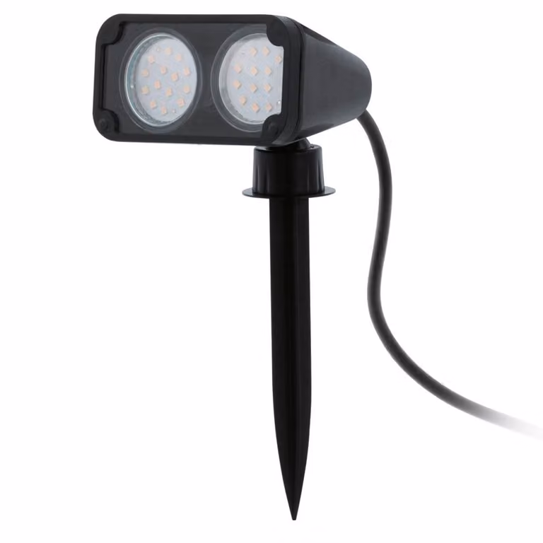 EGLO Faretto da giardino a LED con picchetto a terra Nema 1 nero 6 W 93385
