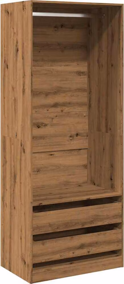 Armadio Rovere Artigianale 80x50x200 cm in Legno Multistrato