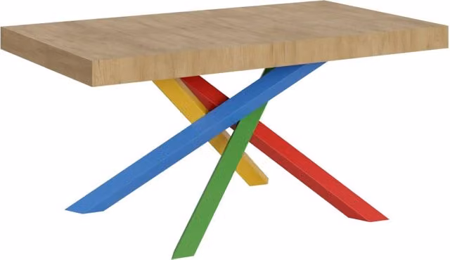 Tavolo da pranzo allungabile Volantis GIORDANOSHOP in legno di quercia colore marrone L: 160-264 cm, P: 90 cm, H: 77 cm
