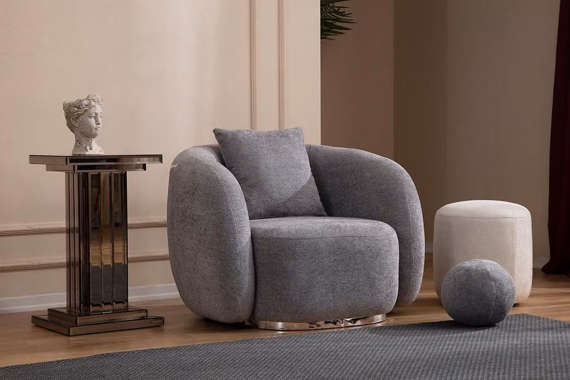 Sessel Design Couch Sofa Sitzer Textil Lounge Club Polster Luxus Sitz Relax