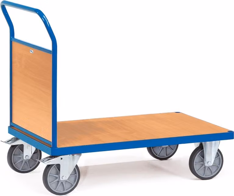 Carrello a parete con parete terminale in legno Versione 1