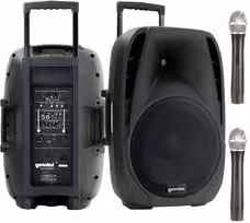 Set Karaoke ES TO GO SERIES Es 15Togo Ricaricabile Black 200W con Bluetooth, RCA, Aux, TRS, USB e SD Card