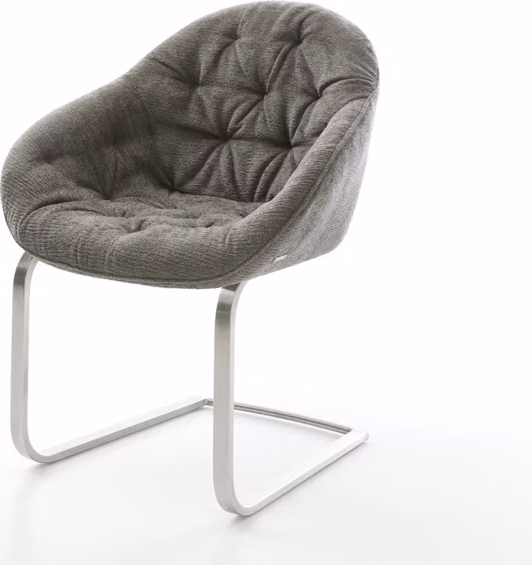 DELIFE Cantilever Gaio-Flex Bouclé Soft Mud Cantilever piatto in acciaio inox