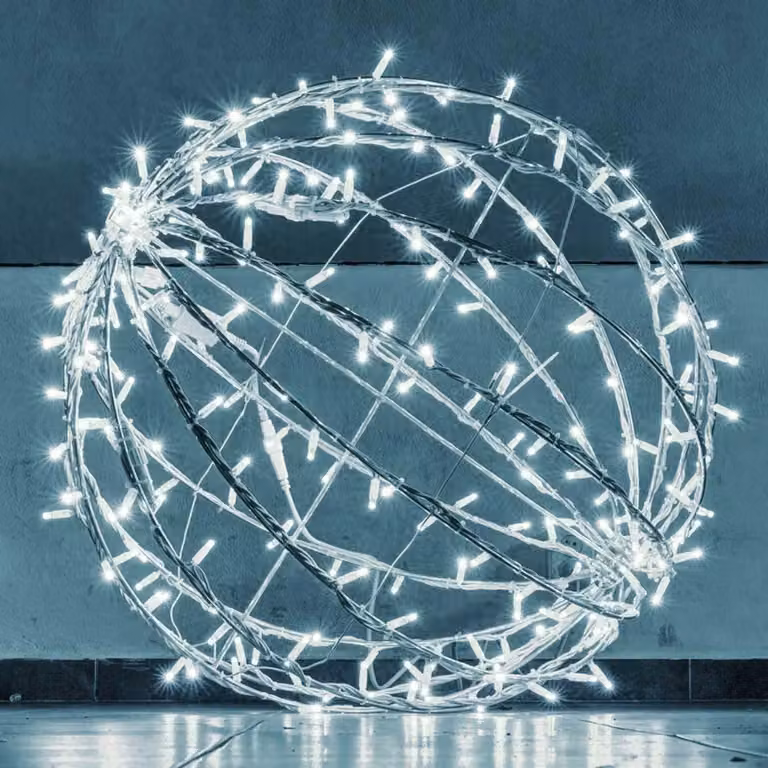 Palla luminosa a LED, bianco ghiaccio, diametro 80 cm