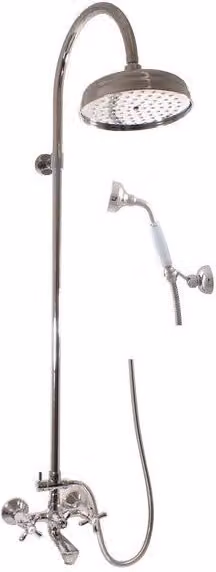 Colonna doccia MORAVA in ottone cromato con doccetta 130 cm