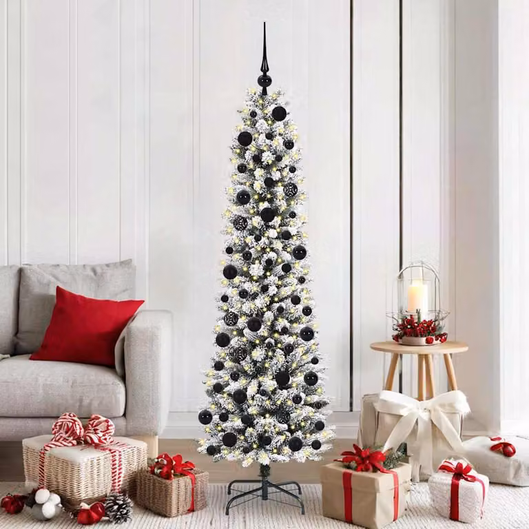 Maison Exclusive - Albero di Natale artificiale, colore bianco, altezza 180 cm