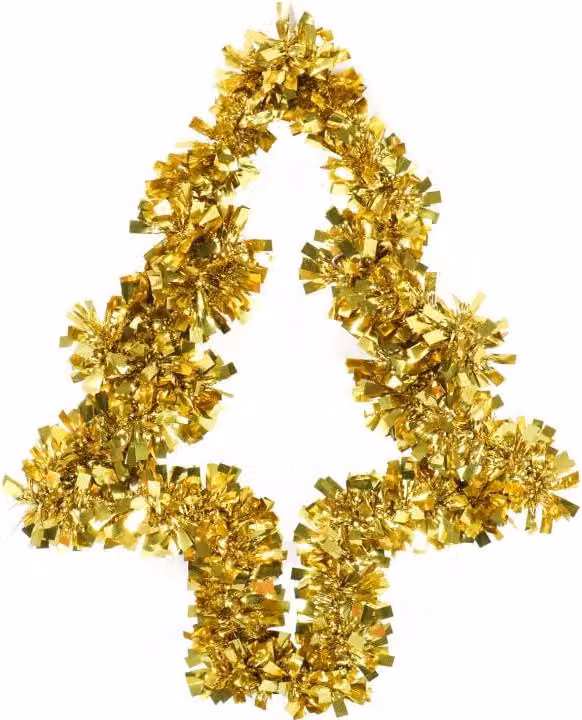 Decorazione per albero di Natale appeso in lamina d'oro 30 cm