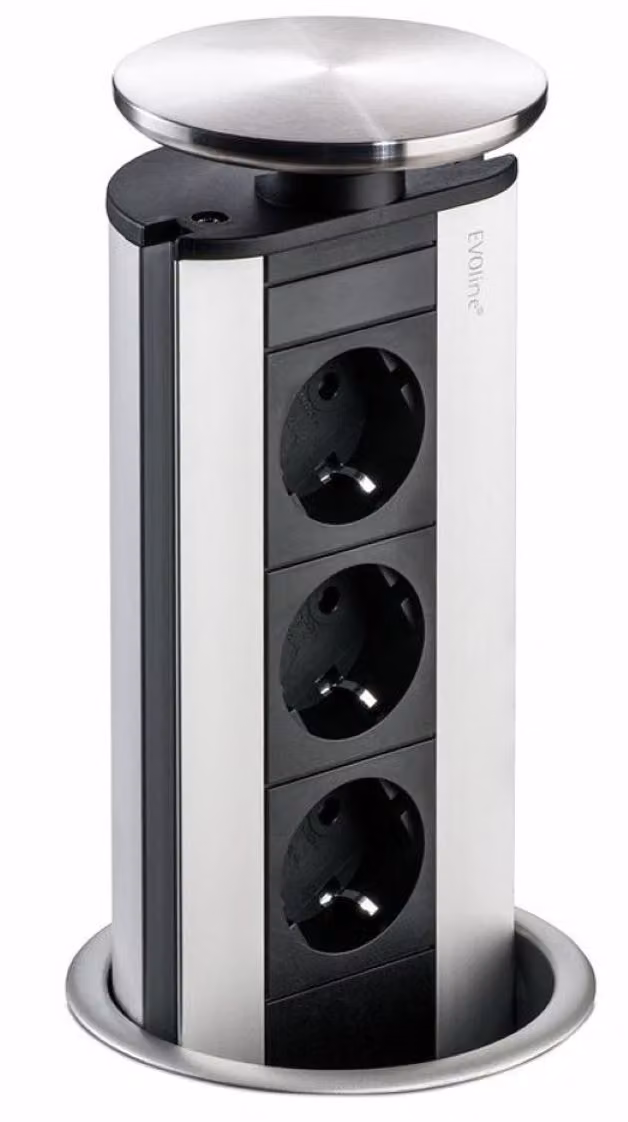 Evoline®Port 2 acciaio inox, coperchio scatola energetica in acciaio inox