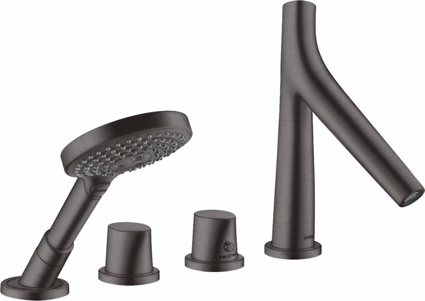 hansgrohe AXOR Starck Starck Organic 4 trous pour jante de carrelage avec thermostat, 2 consommateurs, 12426340, 12426340