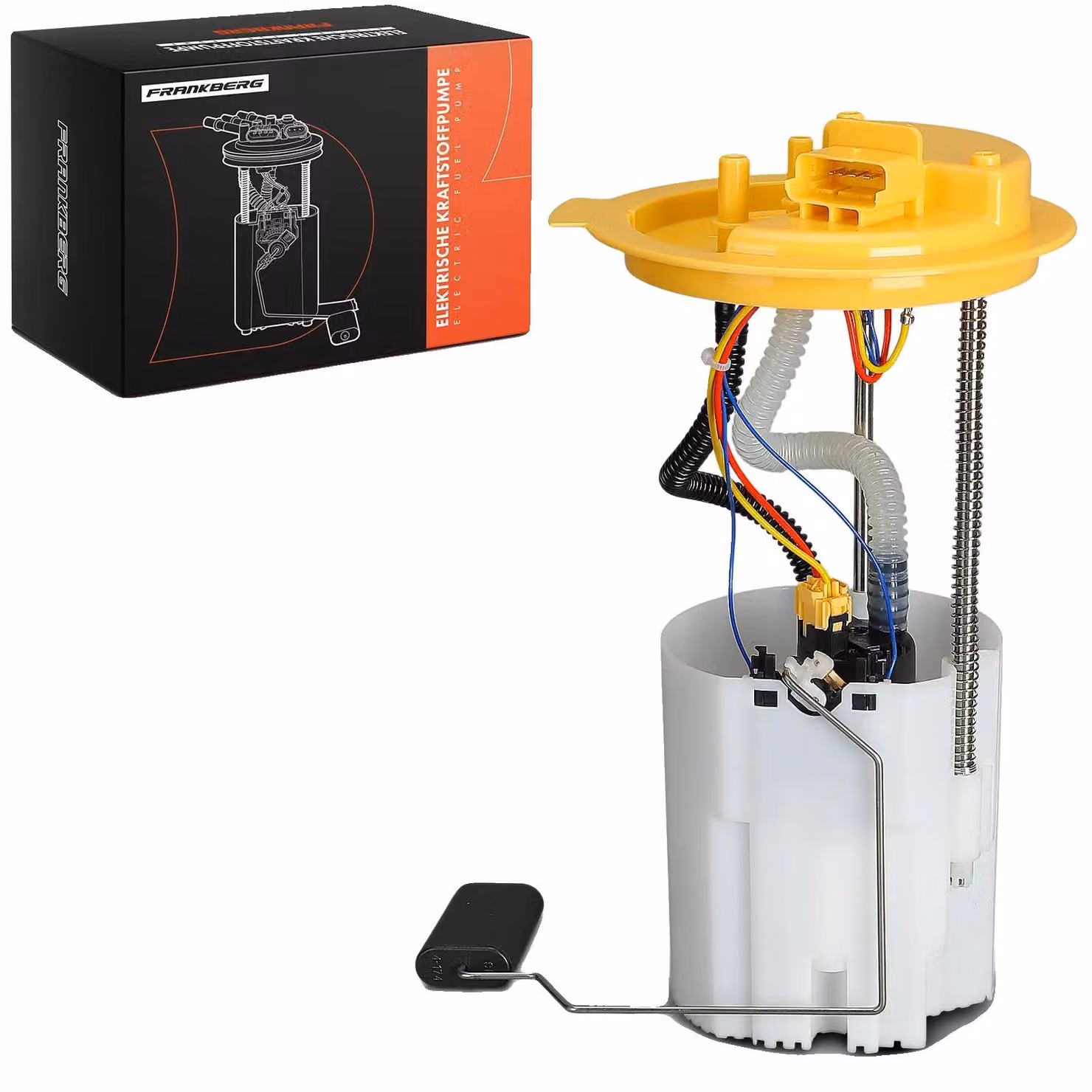 Pompa carburante, larghezza 129,5 mm, altezza 296 mm, tensione di esercizio 12V, portata 200 l/h, pressione di esercizio 3 bar