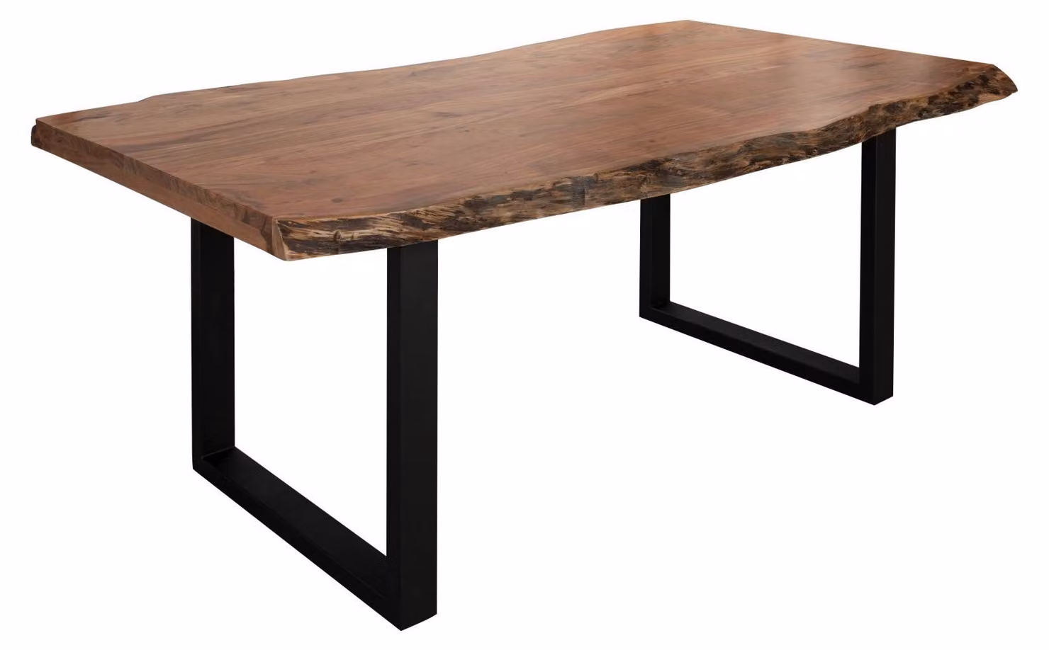MASSIVMOEBEL24 | FREEFORM 5 Tavolo da pranzo in legno di acacia - laccato natur / gambe in ferro - antracite mat 220x100x77