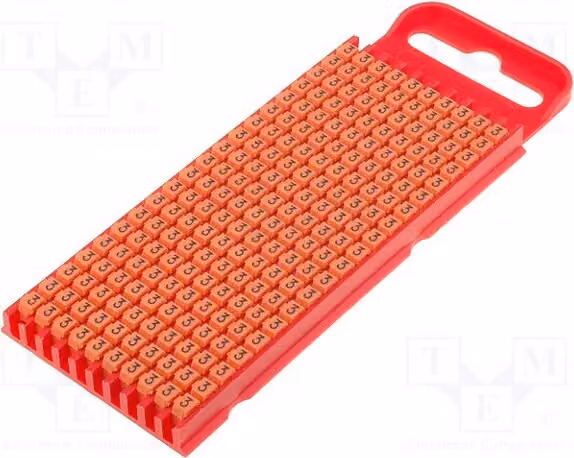 200 etichette per cavi e conduttori, adatte per cavi e fili di sezione da 2 a 2,8 mm, codice prodotto 561-01633. Etichette per cavi