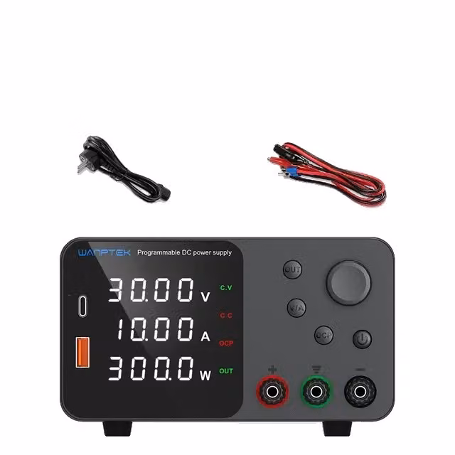 Alimentatore DC, tensione e corrente regolabili, display digitale, TPS3010