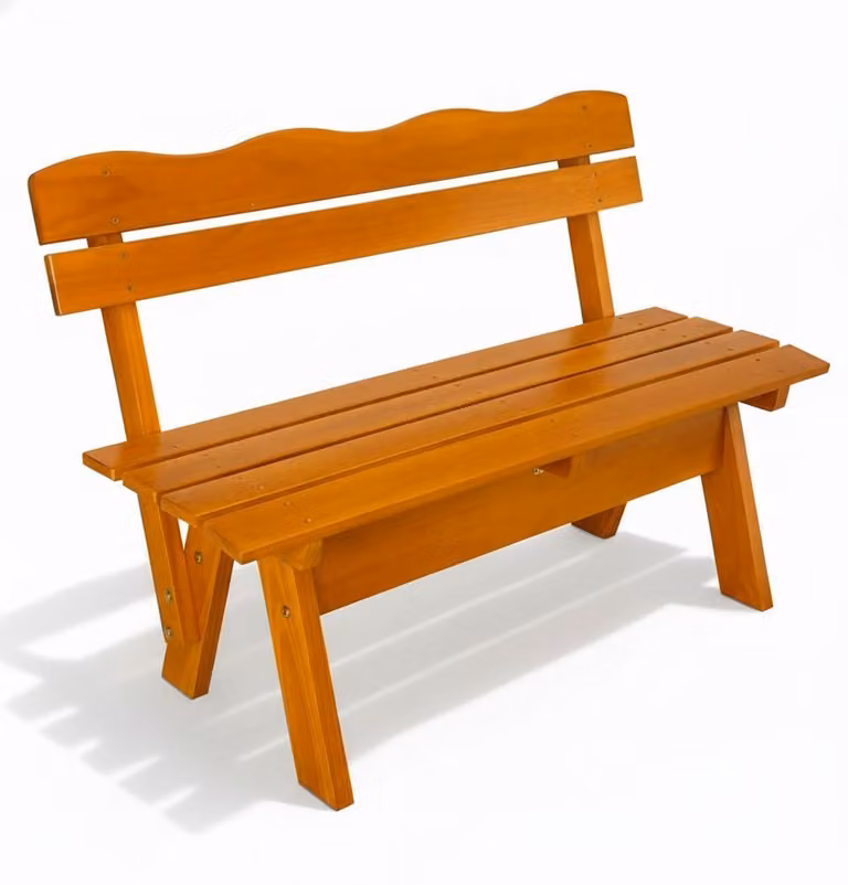 Panchina da giardino Beautissu resistente alle intemperie in legno a 2 posti, larghezza 120 cm, Tromsö