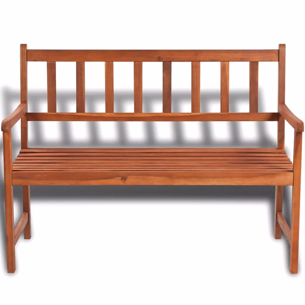 Panca da Giardino 120 cm in Legno Massello di Acacia