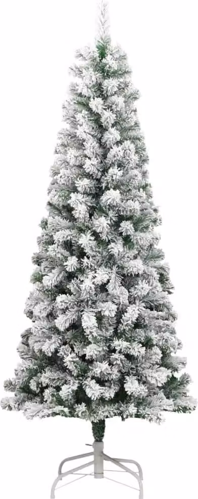 Albero Natale Artificiale Incernierato con Neve Fioccata 180 cm