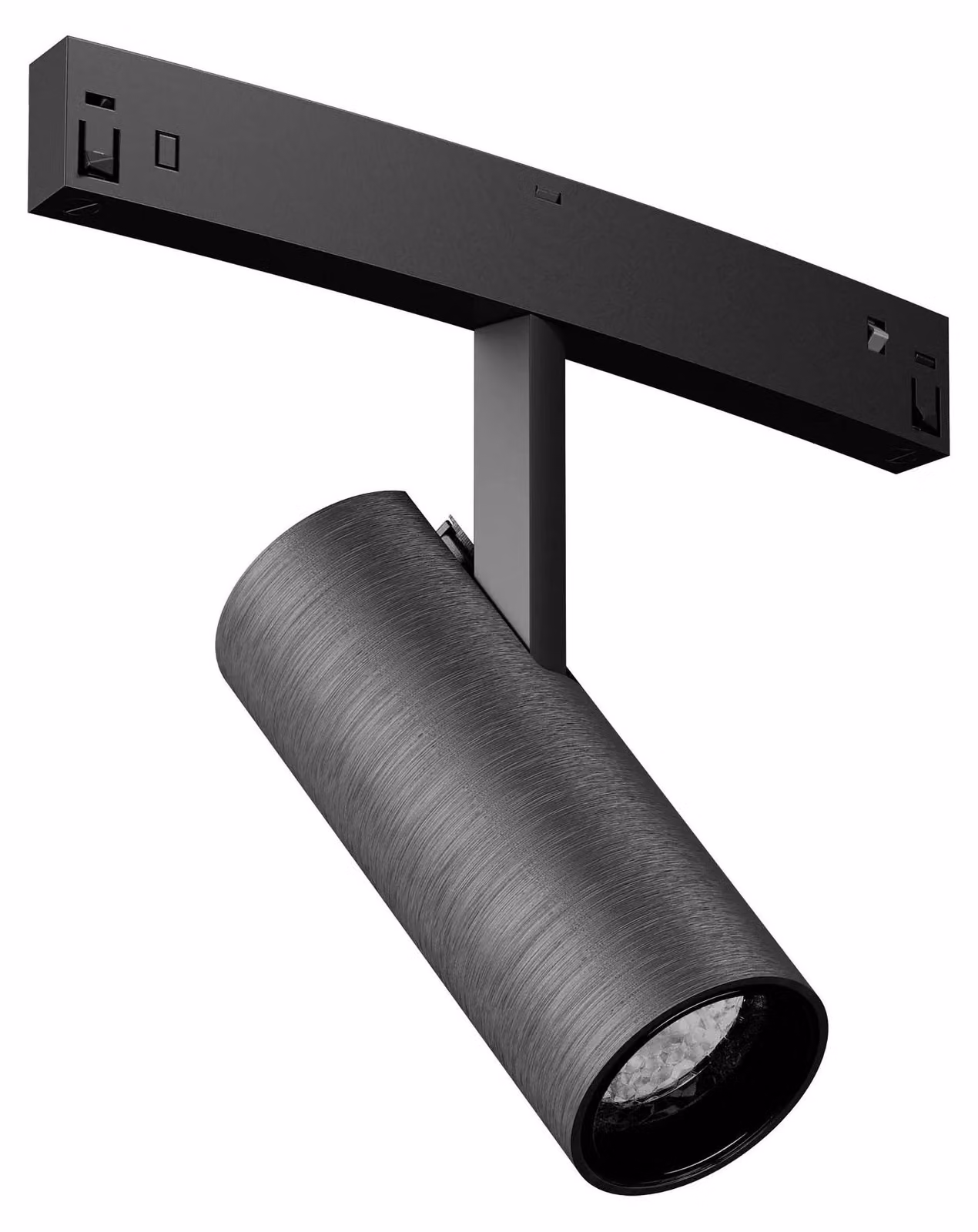 ARELUX XNET ADJ. MINI PROIETTORE per PROFILI CURVI, 7W, 48V DC, CRI 90, 3000K, 24°, UGR < 13, finitura NICHEL OPACIZZATO