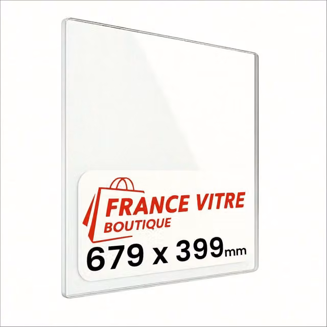 679 x 399 x 4 mm - Vetro per stufa a legna - vetro camino di ricambio - vetro per caminetto resistente al fuoco - France Vitre