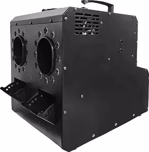 Macchina per bolle di fumo, doppio spruzzo per bolle nuziali, DMX per effetti speciali sul palco, 1500 W, due fori, spina UE
