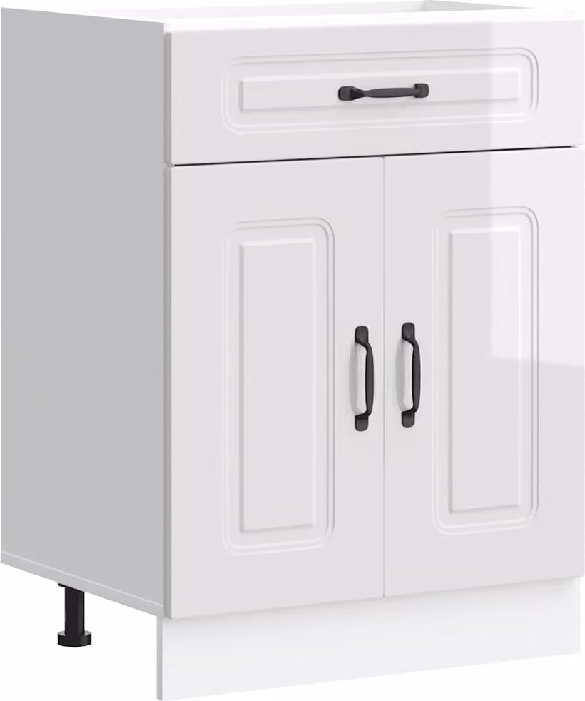 Base da Cucina Kalmar Bianco Lucido in Legno Multistrato