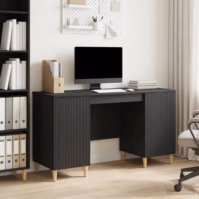 Scrivania Nero 142,5 x 50 x 75 cm Legno ingegnerizzato 3414595