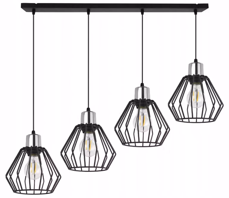 Lampada a sospensione, lampadario da soffitto, paralume in filo metallico, LED