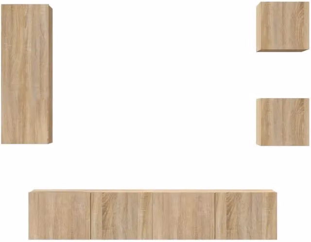 Set di Mobili Porta TV 5 pz | Armadietto TV | Mobile Porta TV Rovere Sonoma in Legno Multistrato