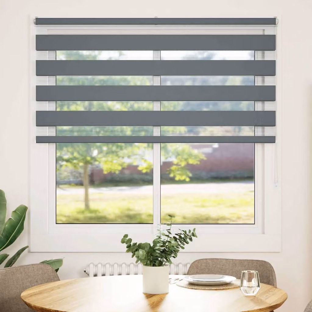 vidaXL Tenda a Rullo Zebra Larghezza Tessuto 145,9 cm Poliestere