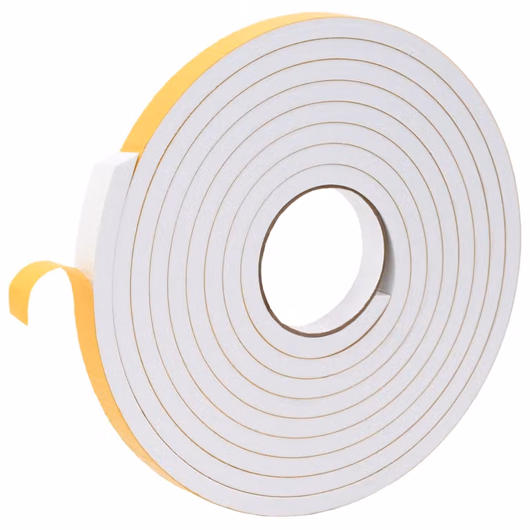 Nastro in schiuma autoadesivo, 20 pezzi, bianco, 15 mm x 5 m, schiuma CR
