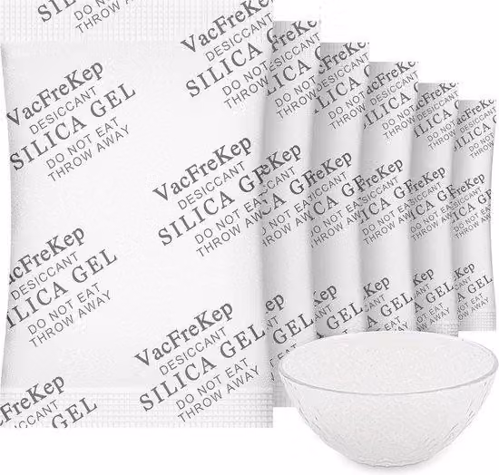 Sacchetti di gel di silice da 5 grammi, 300 unità, polvere assorbente secca