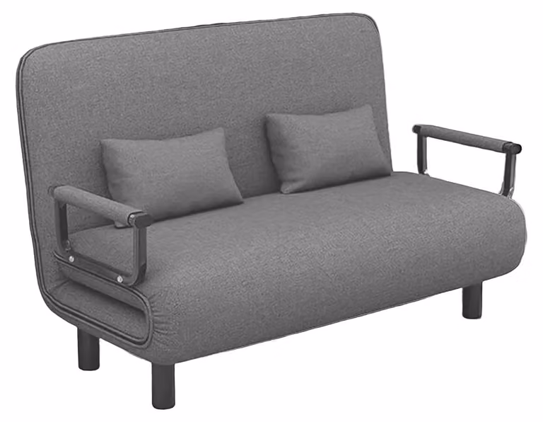 Divano letto - Divano trasformabile - Letto a scomparsa - Divano letto - Poltrona letto - Grigio - Schienale regolabile
