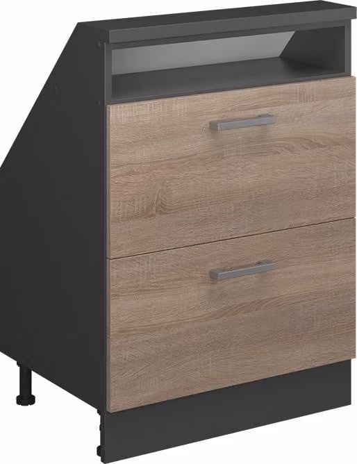 Mobile cucina sottotetto Vicco R-Line Sonoma 60 cm con 2 cassetti, Model 58219