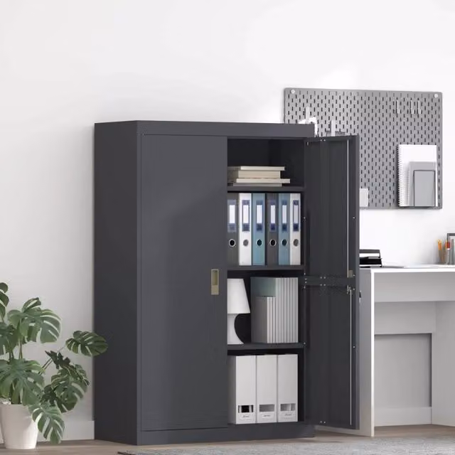 Armadio Antracite 90 x 40 x 140 cm Acciaio 3406162