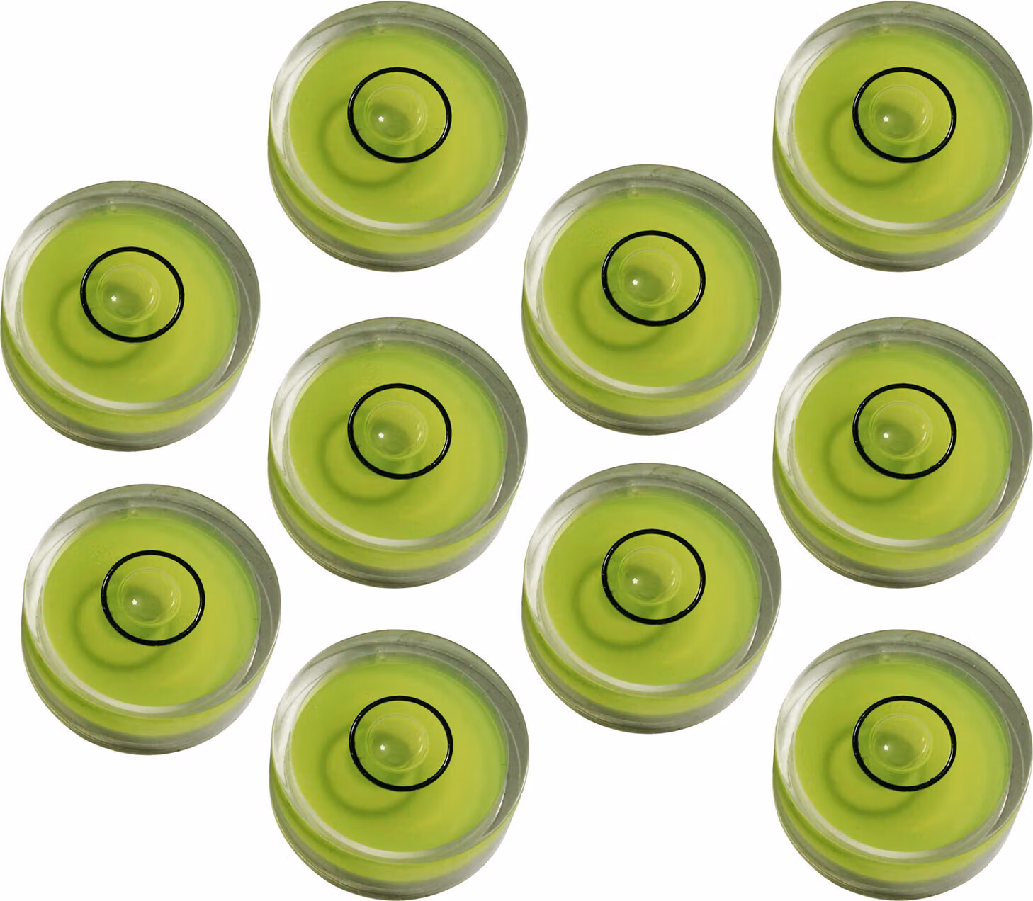 Set di 10 livellatori rotondi piccoli misura 5 (15x8 mm)
