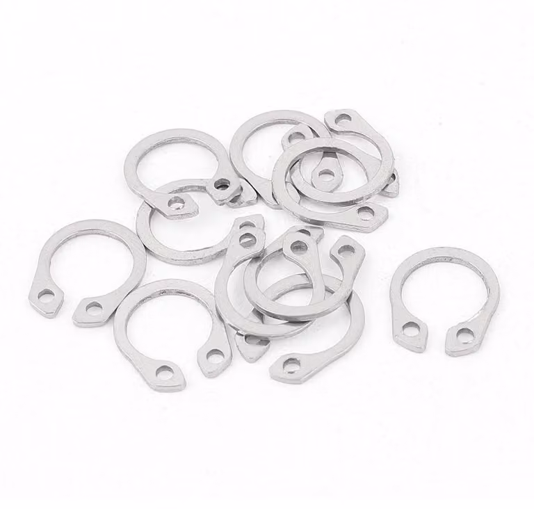 Anello di sicurezza esterno, 10 mm, acciaio inossidabile, con clip per albero