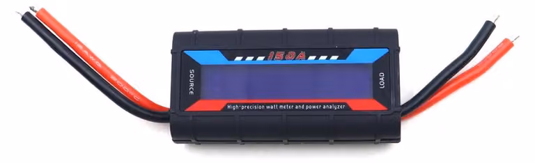 Analizzatore di potenza da 150 ampere con retroilluminazione LCD, per batterie e sistemi solari