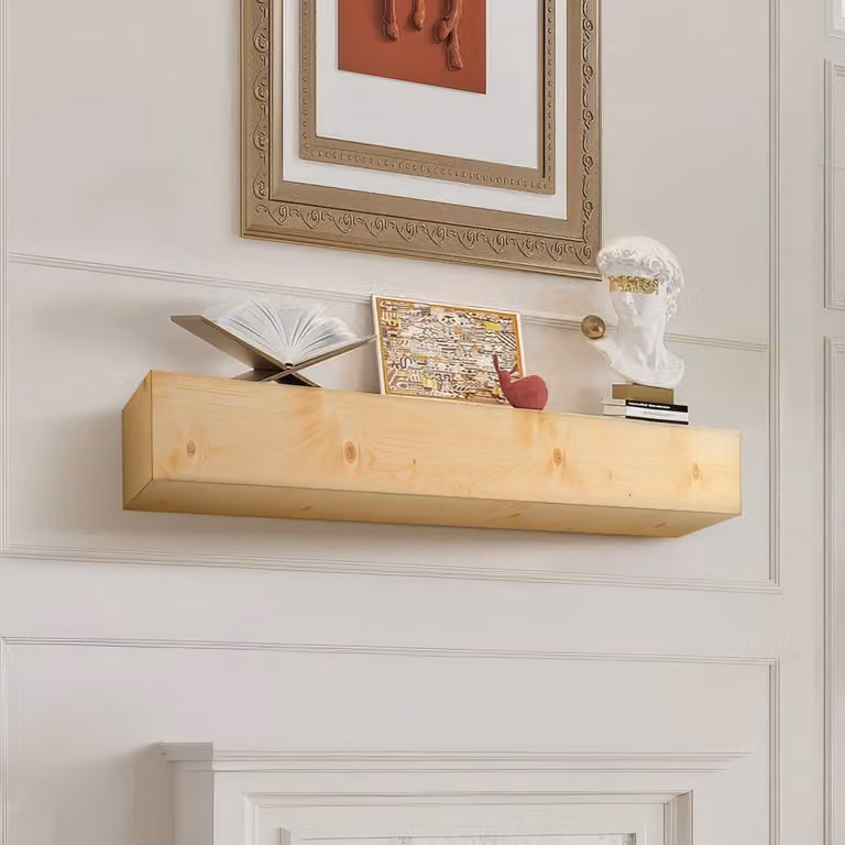 Mensola per caminetto Consolle per caminetto Cornice per caminetto - Mensole galleggianti 183 cm - Mensola in legno - Accessori per caminetti per la vostra casa