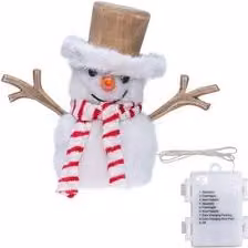 Snowpazzo (D18 H20 cm) luce fissa 20 luci - MICROLED Bianco caldo e Bianco freddo 82052