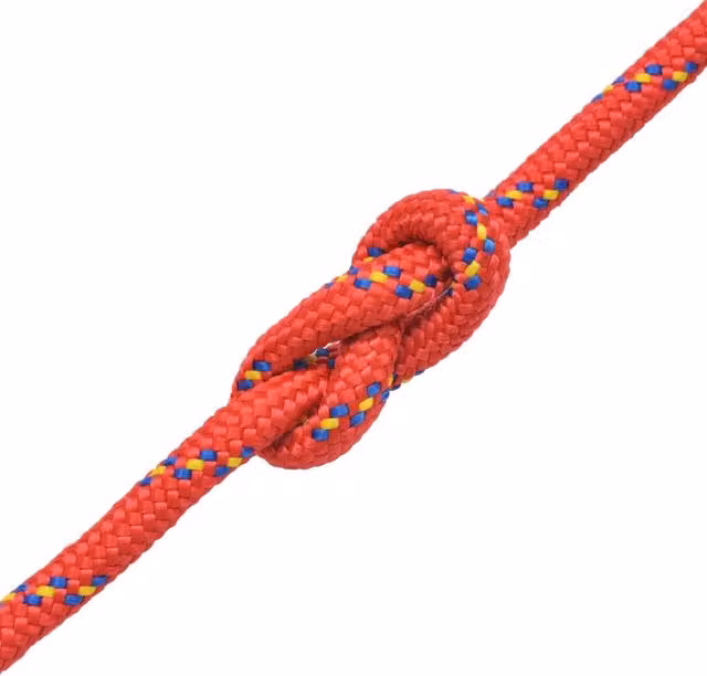 Fune marina in polipropilene rossa da 16 mm, lunghezza 250 m