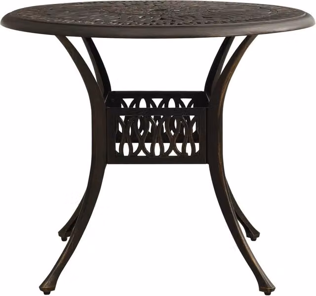 Tavolo da Giardino Bronzo 90x90x74 cm in Alluminio Pressofuso 315585