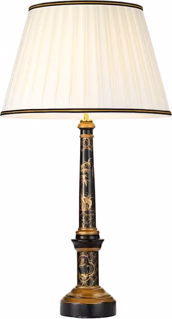 Lampada da tavolo Strasbourg nera oro 87cm E27 Designer Lightbox