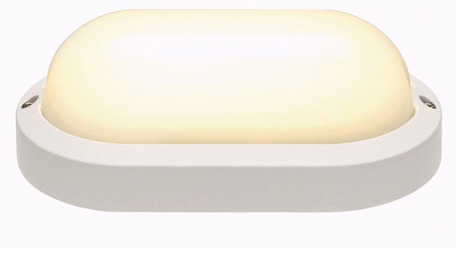 lampada ovale da parete e soffitto Terang 2 LED 3000K IP44 bianco