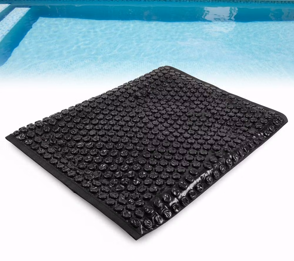 Mucola liner per piscina telo solare riscaldamento piscina telo solare riscaldamento calore piscina da incasso piscine piscine a montaggio rapido piscina parete in acciaio - nero 549x274cm