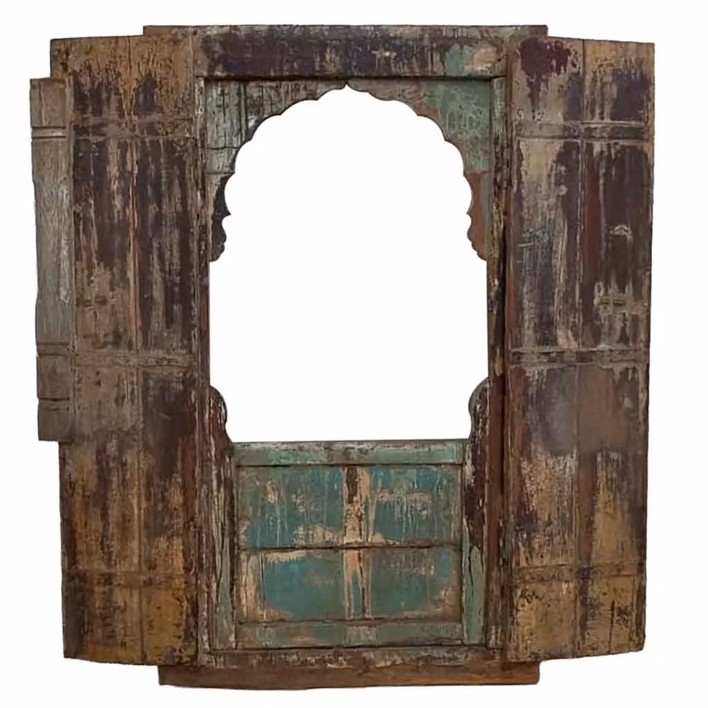 Finestra in legno e metallo WANDERLUST DECO stile etnico, L: 86 cm, P: 10 cm, H: 145 cm – 2