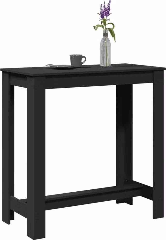 Maison Exclusive - Tavolo da bar nero 102x50x103,5 cm Materiale ligneo