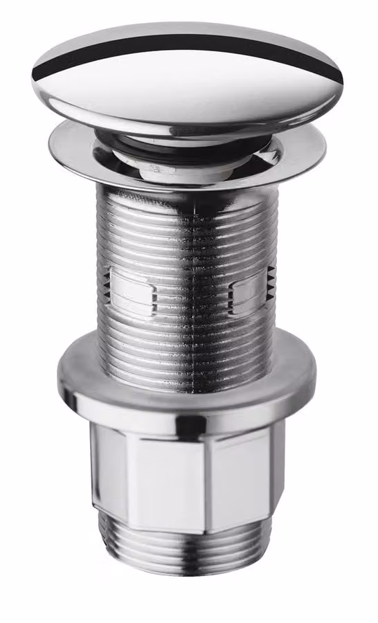 Lavabo con serratura, rubinetto di scarico rotondo 1 1/4″, profilo cromato push-open, con/senza troppopieno