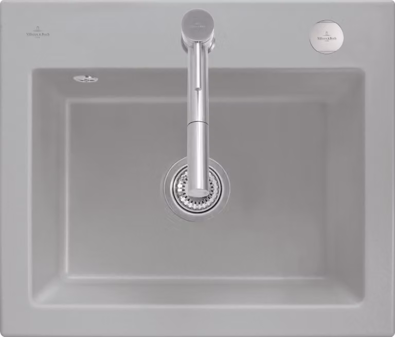 Lavello da incasso Villeroy & Boch 60 S FLAT SUBWAY 565 x 475 mm Azionamento eccentrico fossile