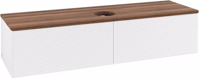 V&B Mobiletto con struttura frontale - illuminazione Antao 160x50cm, WBP-colore w. wal, wh. m Lac