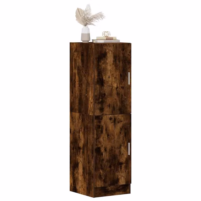 Armadietto da cucina vidaXL in legno stile rustico color marrone con ante a battente L/P/H: 38 x 41,5 x 131,5 cm