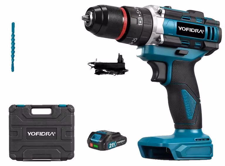 Trapano avvitatore a batteria, comodità senza fili, funzionalità versatile, set 1 batteria, EU-a